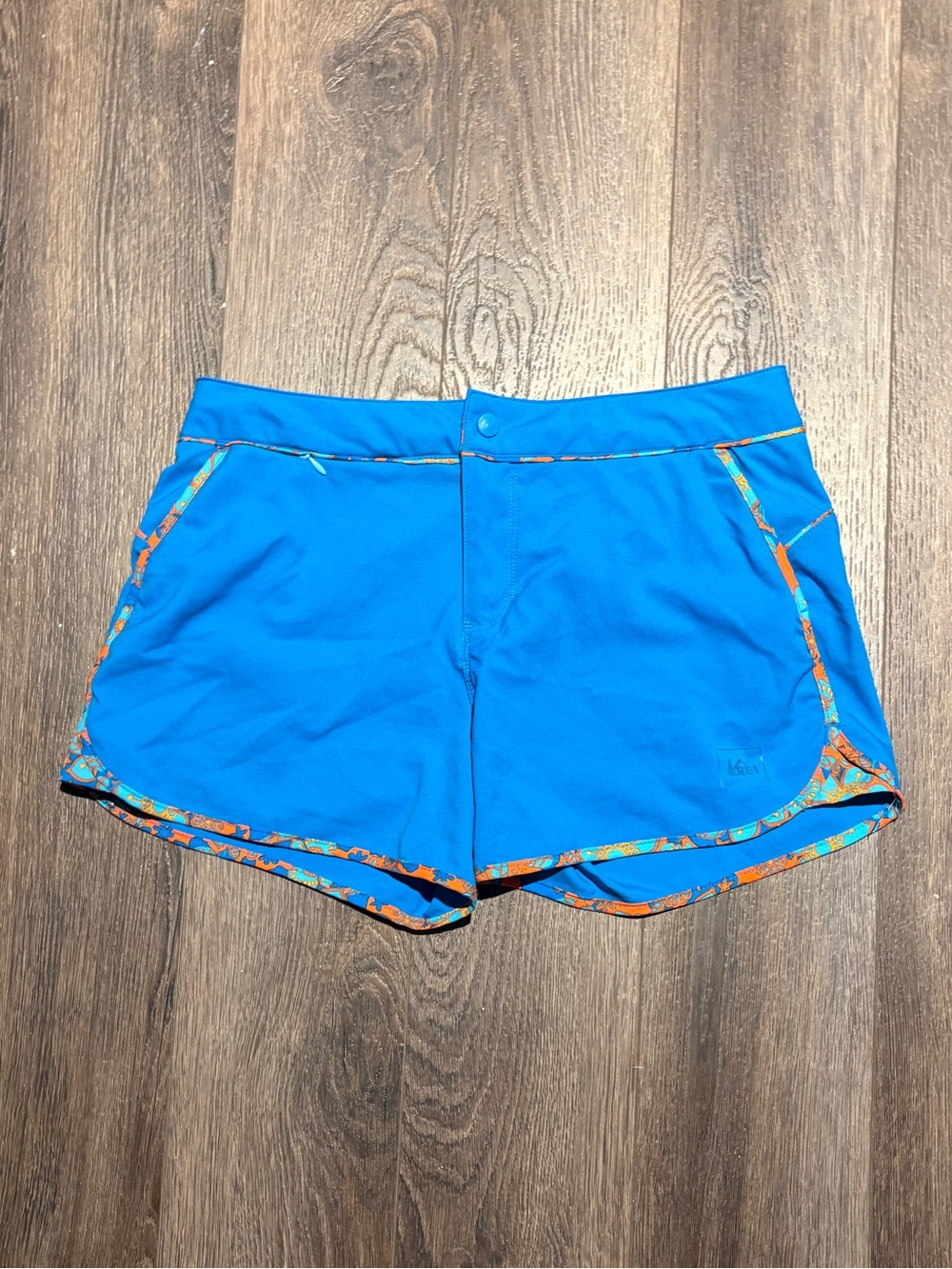 Blue  REI Hiking Shorts with Accent Trim